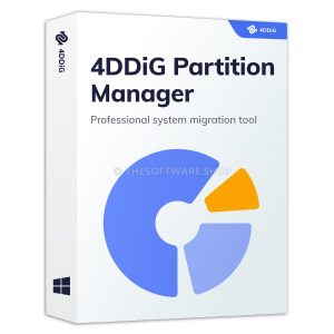 Alt text: "Image showing 4DDiG Partition Manager Crack software interface for managing disk partitions efficiently." Version 1.